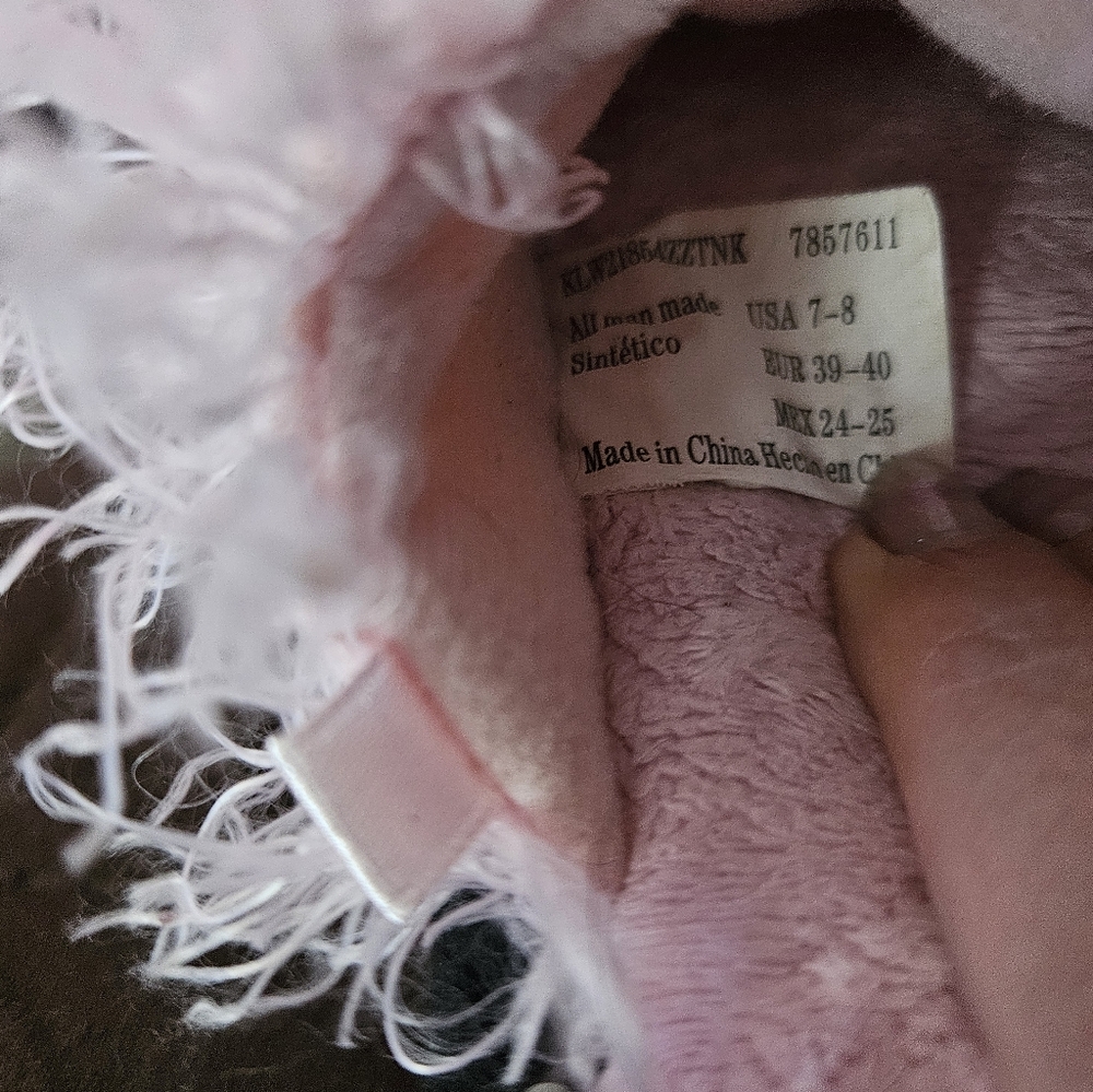 TINKERBELL SLIPPERS BLACK AND PINK - Picture 4 of 4